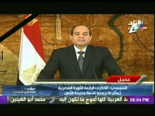 كلمة الرئيس السيسي في الذكري الرابعة لثورة 25 يناير