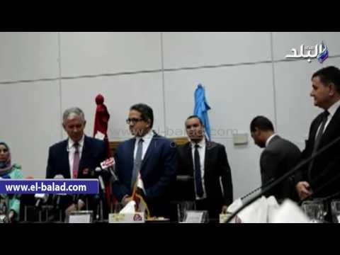 صدى البلد | العناني وسفير فرنسا يكشفان توصيات أولاند لتقوية العلاقات الأثرية المشتركة