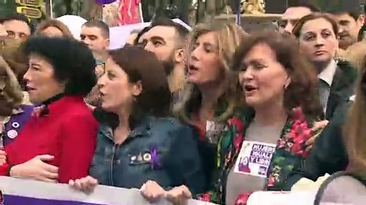 Begoña Gómez en la manifestación del 8M