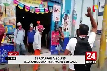 Iquitos: extranjeros causan indignación al botar camiseta bicolor a la basura