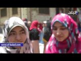 صدى البلد | فرحة طلاب الثانوية بني سويف  لسهولة امتحان اللغة العربية