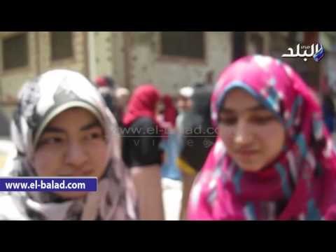 صدى البلد | فرحة طلاب الثانوية بني سويف لسهولة امتحان اللغة العربية