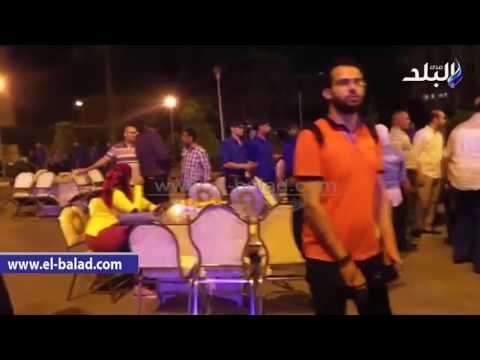 صدى البلد | طلاب التربية العسكرية بجامعة القاهرة يأمنون السحور الجماعي بالأمر