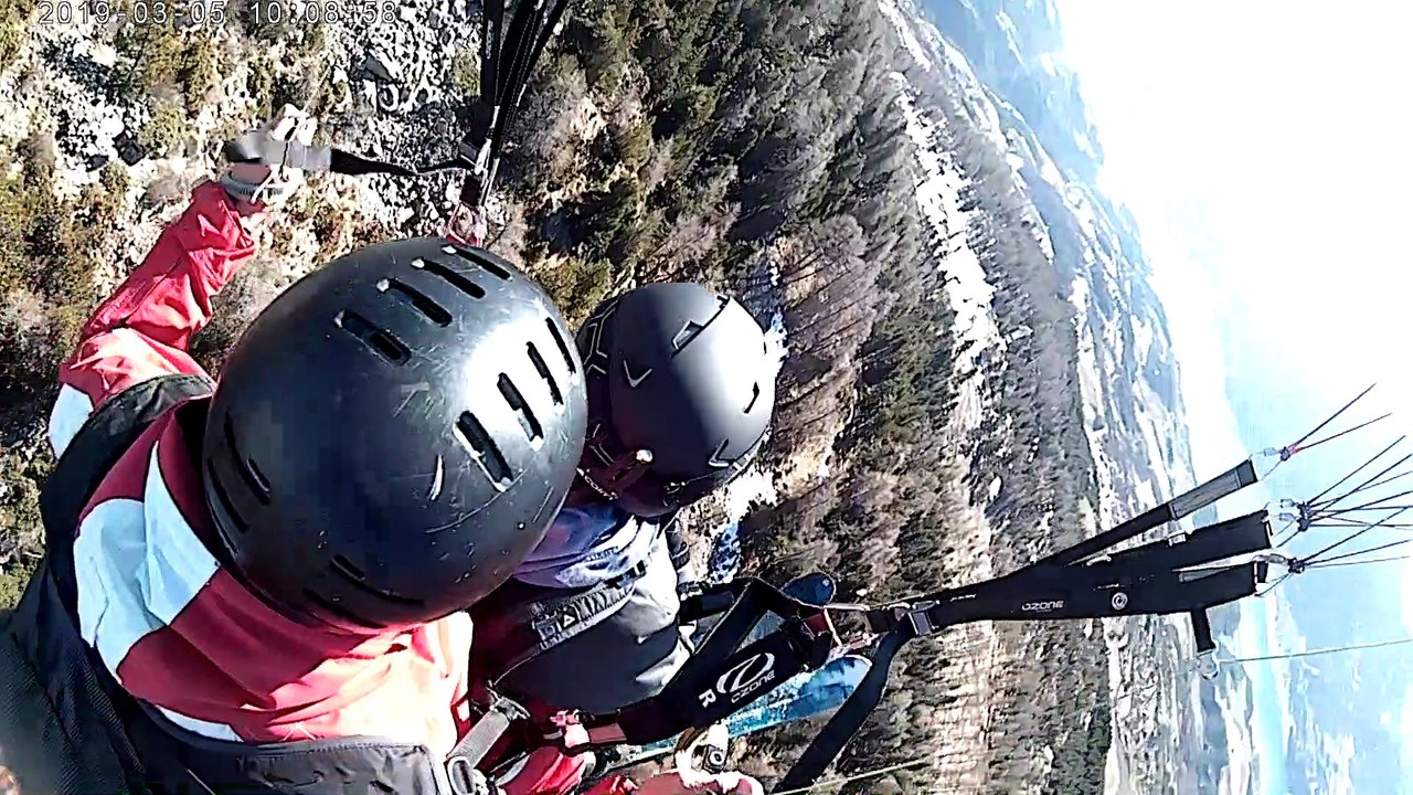 Baptême en parapente biplace -Vol d'hiver à Réallon