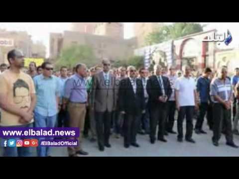 صدى البلد | تشييع جثمان نقيب شرطة بالفيوم فى جنازة عسكرية