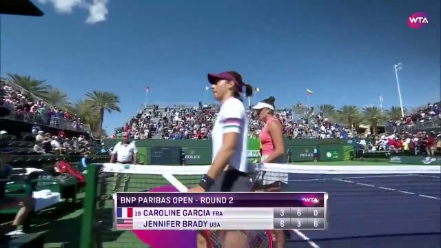 Tennis - Indian Wells - For the third time this year, Jennifer Brady bests Caroline Garcia : 6-3, 3-6, 6-0