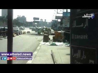 صدى البلد |  أعمال صيانة لفواصل كوبرى 6 أكتوبر