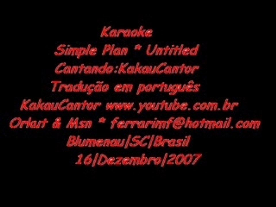 Simple Plan - Untitled - Karaoke
