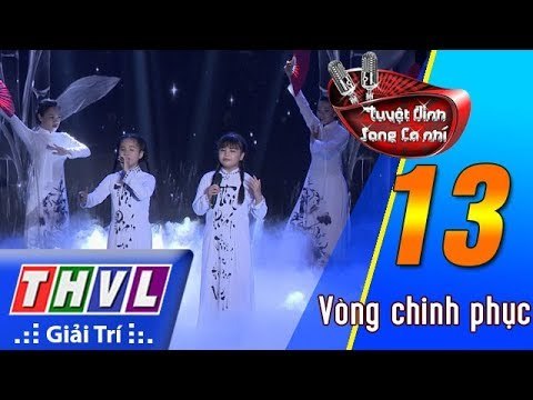 THVL | Tuyệt đỉnh song ca nhí - Tập 13[5]: Cát Viên, Ngọc Nhi mặc áo dài song ca Thư Pháp
