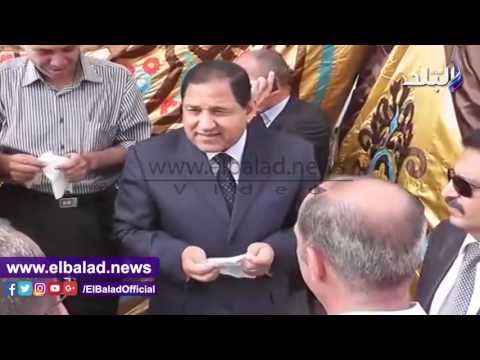 صدى البلد | محافظ الغربية يضع حجر اساس برج تجاري سكني بطنطا