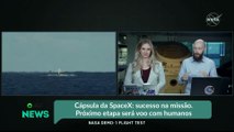 Cápsula da SpaceX- sucesso na missão. Próximo etapa será voo com humanos