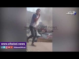 صدى البلد | حريق وحدة مرور ديرب نجم بالشرقية.