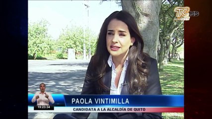 Paola Vintimilla - candidata a Alcalde de Quito