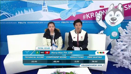 Winter Universiade 2019 - FS Men - Commentators talk about the scoring system rules and about jumps (ESP ITA)