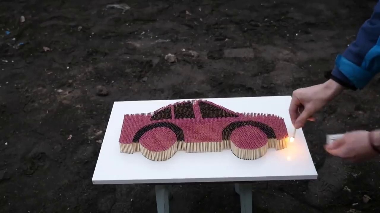 Match Chain Reaction Amazing Fire Car - ENCERDER 1000 FOSFOROS A LA VEZ