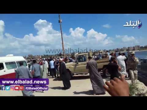 صدى البلد | رجال الضفادع البشرية يواصلون البحث عن جثث مركب رشيد