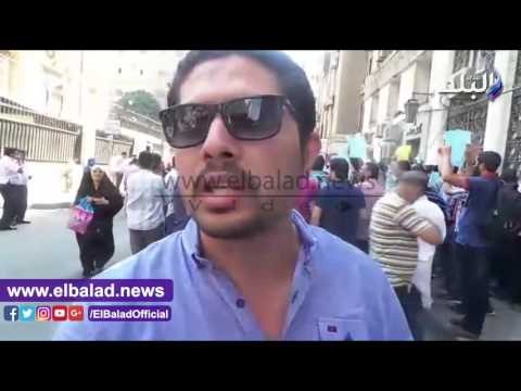 صدى البلد | وقفه احتجاجية لأطباء حركة النيابات أمام وزارة الصحة