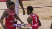 Roger Moute a Bidias with one of the day's best dunks