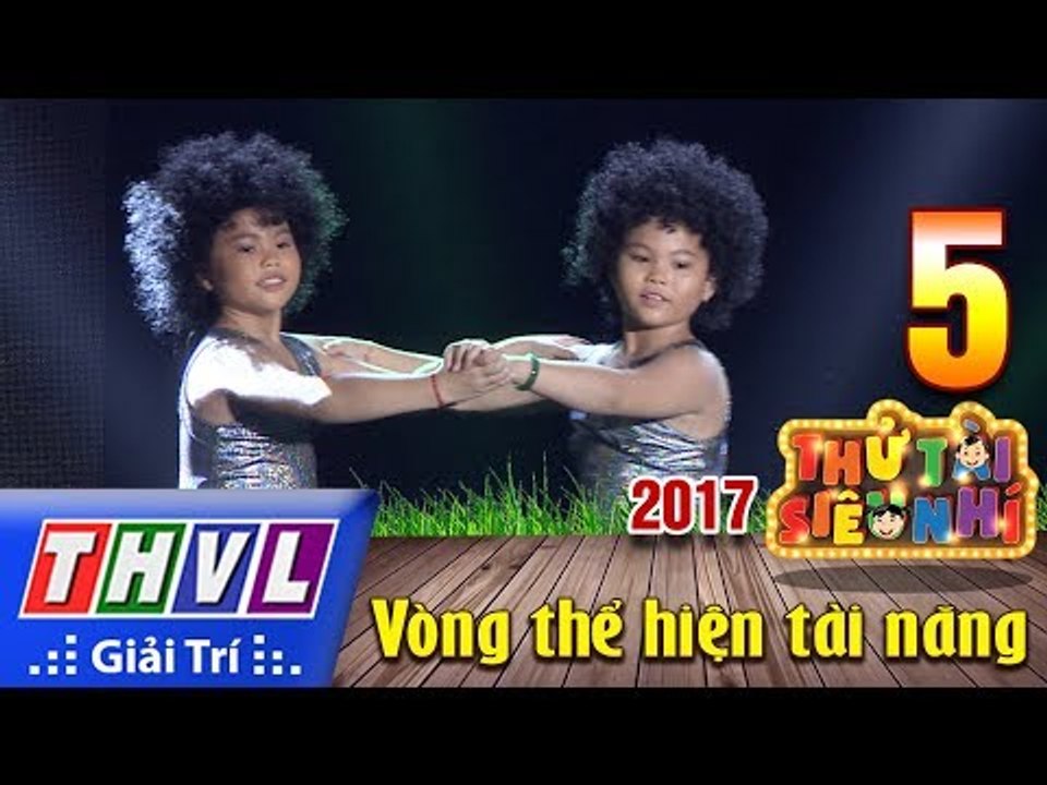 THVL | Thử tài siêu nhí 2017 – Tập 5[9]: Nhảy Disco - Huỳnh Xuân, Huỳnh Mai