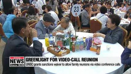 UNSC grants sanctions waiver to allow inter-Korean family reunions via video conference calls