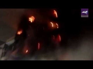 صدى البلد | 5 مشاهد من داخل حريق معرض للسجاد بالزاوية الحمراء