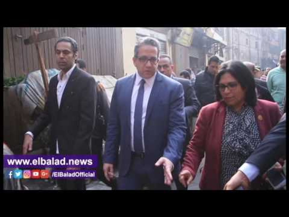 صدى البلد | وزير الأثار يصل شارع المعز لتفقد حالة المباني الأثرية