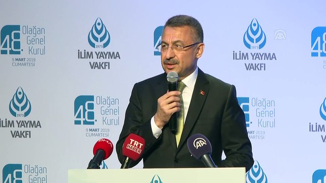 Cumhurbaşkanı Yardımcısı Oktay, İlim Yayma Vakfı 48. Olağan Genel Kurulu'na katıldı (1) - İSTANBUL