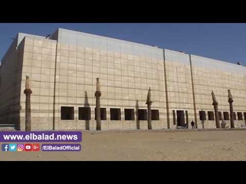 صدى البلد |نقل تمثال أمنحتب الثالث من المنيا لعرضه بحديقة متحف الأقصر