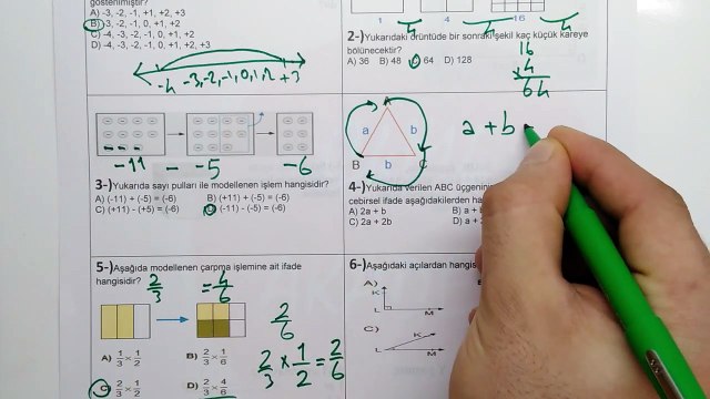 6.Sınıf MATEMATİK 2. Dönem 1. Yazılı Soruları ve Çözümü 2019 #CkmkAkademi #Eğitim