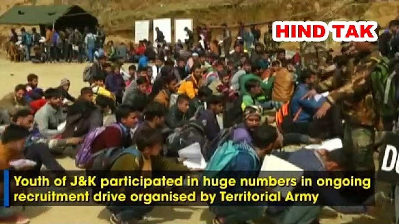Youth of J& K took part in huge numbers in the ongoing recruitment drive which was organised by the Territorial Army