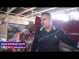 صدى البلد | الحزن يخيم على الباعة فى أول "جمعة " بعد حريق سوق التونسى .."بيوتنا أتخربت "