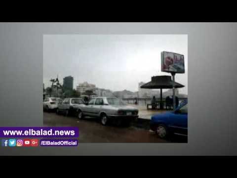 صدى البلد |أمطار رعدية في دمياط.. ومنع المراكب الصغيرة من الصيد