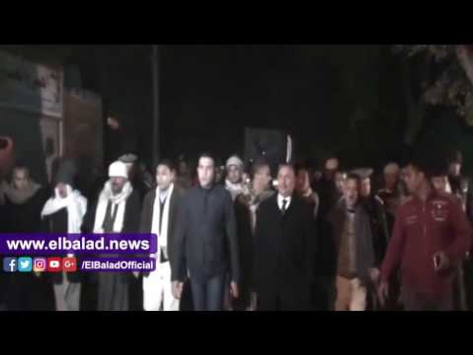 صدى البلد | تشيع جثمان شهيد المنيا في جنازة عسكرية مهيبة