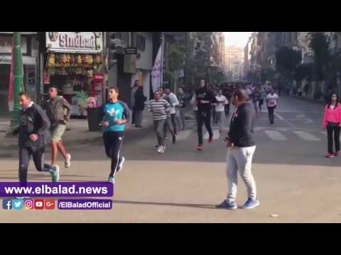 صدى البلد | انطلاق مارثون جرى للسفارة السويسرية بشوارع وسط البلد