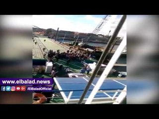 صدى البلد | اول لقطات لعبور "مميش" كوبرى الرسوة بورسعيد