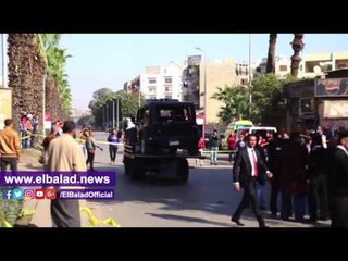 صدى البلد |  شاهد أثار دماء شهداء كمين الهرم.