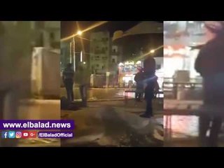 صدى البلد | انفجار خط مياه الفيوزم الرئيسى وغرق شوارع المدينة بالمياه