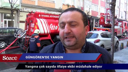 Güngören’de iki binanın çatısı alev alev yandı