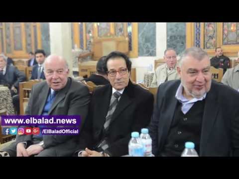 صدى البلد |فاروق حسني وجلال الشرقاوي يشاركان في عزاء زبيدة ثروت