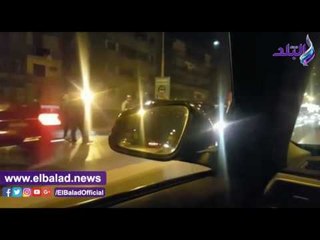 انقلاب سيارة ملاكي أعلى كوبري أكتوبر بالمهندسين