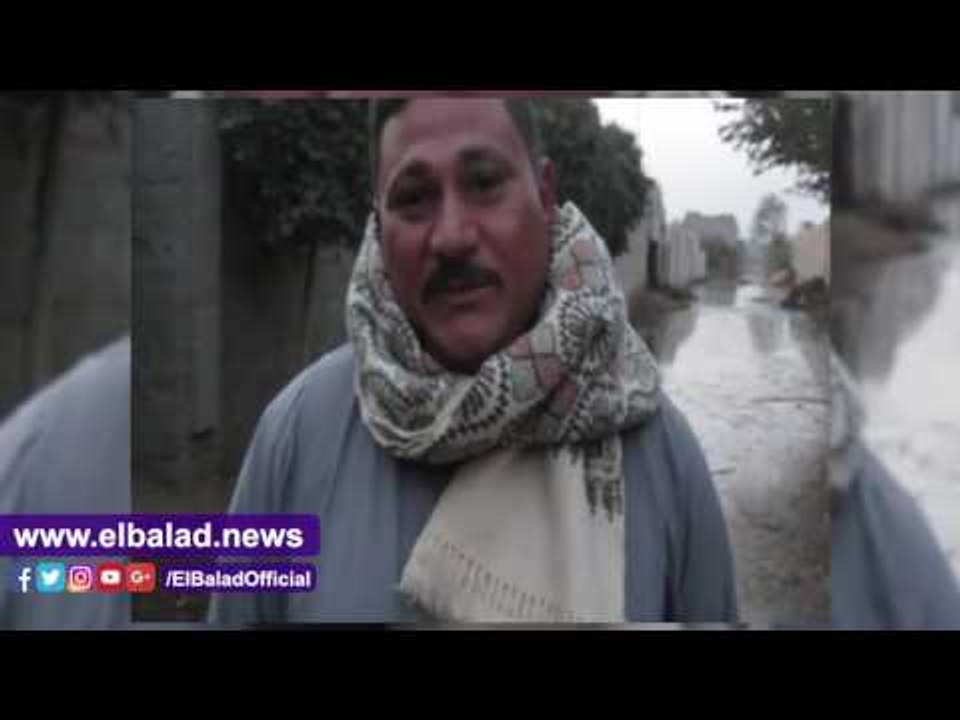 صدى البلد |  معاناة أهالي "شرارة الشرقية " جنوب بني سويف من كسر مواسير مياه الشرب