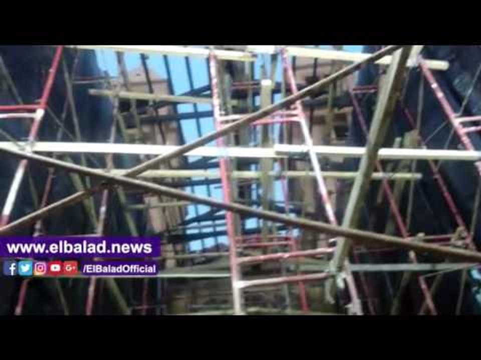 صدى البلد | الهيئة الهندسية تواصل ترميم الكنيسة...
