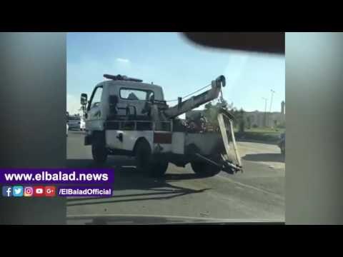 صدى البلد | مصرع شخصين واصابه 3 فى تصادم بين سيارتين بمحور المشير