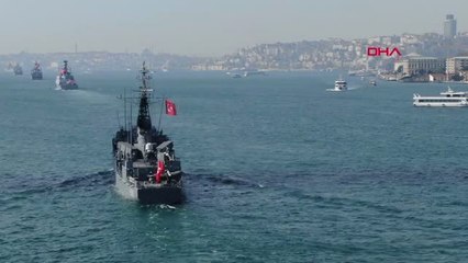 Mavi Vatan Tatbikatına Katılan Gemilerin Boğazdan Geçişi Havadan Görüntülendi 1