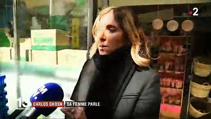 Traquée par la presse au Japon, la femme de Carlos Ghosn accepte de dire quelques mots au micro de France 2