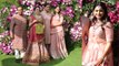 Isha Ambani wears flamingo pink lehenga at Akash Ambani's wedding: Watch video | Boldsky