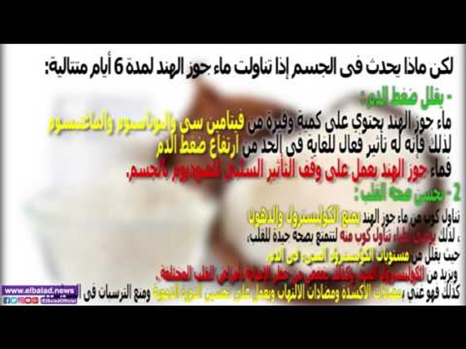 صدى البلد | ماذا يحدث بالجسم عند شرب ماء جوز الهند لمدة 6 ايام