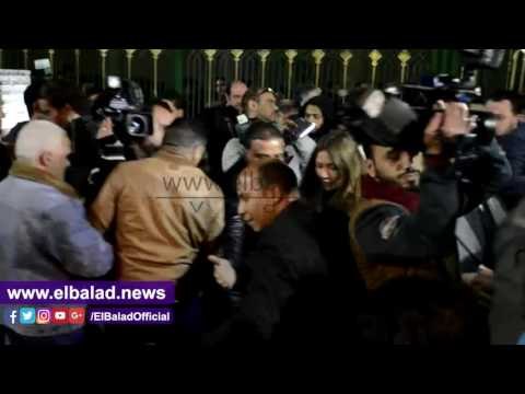 صدى البلد |نجوم الفن والإعلام فى عزاء كريم مختار