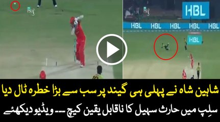 SHAHEEN AFRIDI REMOVES LUKE RONCHI FIRST BALL