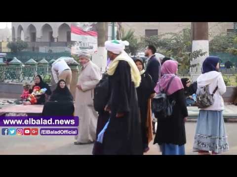 صدى البلد | توافد مريدى الطرق الصوفية استعدادا لاحياء ذكرى استقرار رأس «الحسين»